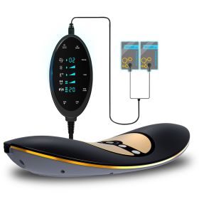 Smart Electric Wire Intelligent Massage Pillow Portable Relaxing Manual Heated High Quality Full Body Waist Massager (option: Black gold-US)