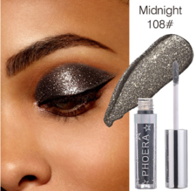 PHOERA Magnificent Metals Glitter and Glow Liquid Eyeshadow 12 Colors (option: Midnight)