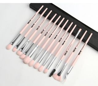 12 makeup brushes set (option: Pink silver)