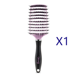 Hairbrush Anti Klit Brushy Haarborstel Women Detangler Hair Brush Bristle Nylon Scalp Massage Teaser Hair Brush Comb (option: A Purple-1pc)